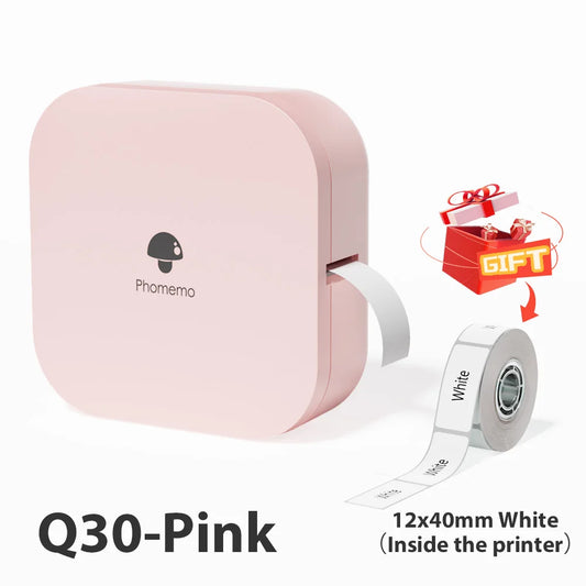 Q30 Label Maker Machine Mini Pocket Thermal Label Printer DIY Date Sticker Wireless Label Machine Various Label Paper